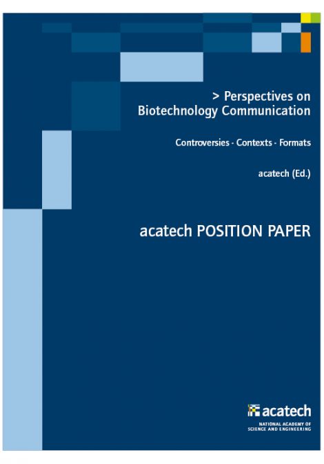 Cover of the publication Perspectives on Biotechnology Communication. Controversies – Contexts – Formats