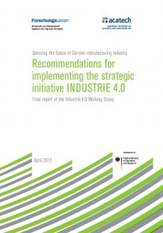 Cover of the publication Recommendations for implementing the strategic initiative INDUSTRIE 4.0