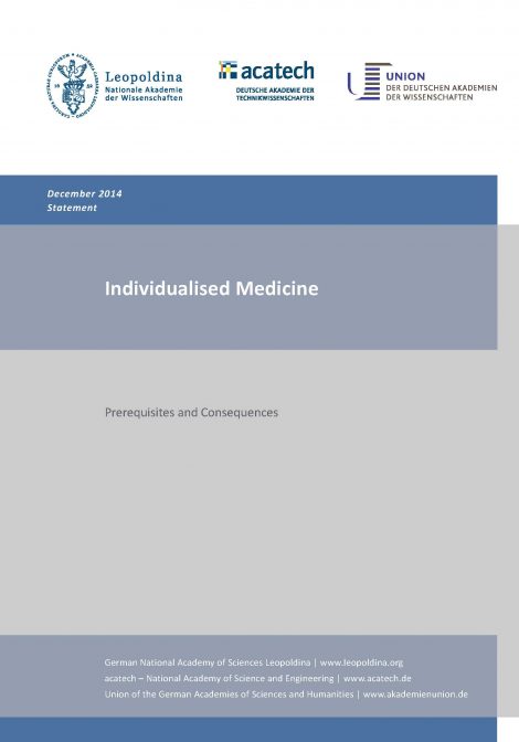 Cover of the publication Individualised Medicine. Prerequisites and Consequences