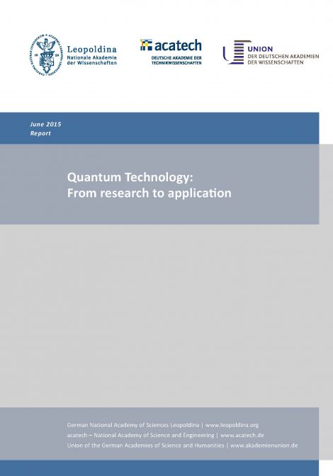 Cover of the publication Quantum Technology: From research to application