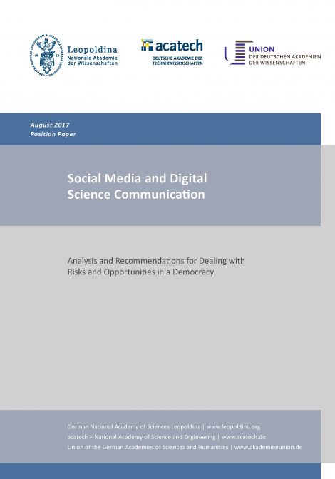 Cover of the publication "Social Media and Digital Science Communication"