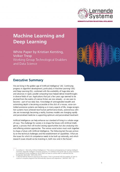 Cover of the publication "Machine Learning and Deep Learning"