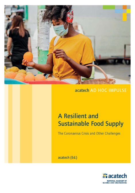 Cover of the publication "A Resilient and Sustainable Food Supply"