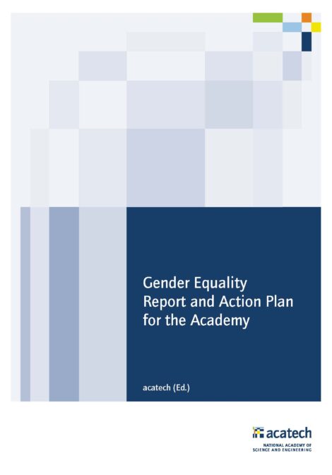 Cover of the publication "Gender Equality Report and Action Plan for the Academy"
