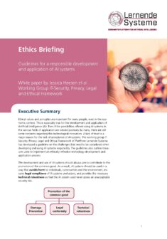 Cover of the publication "Ethics Briefing"