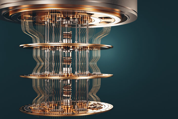 The image represents a quantum computer