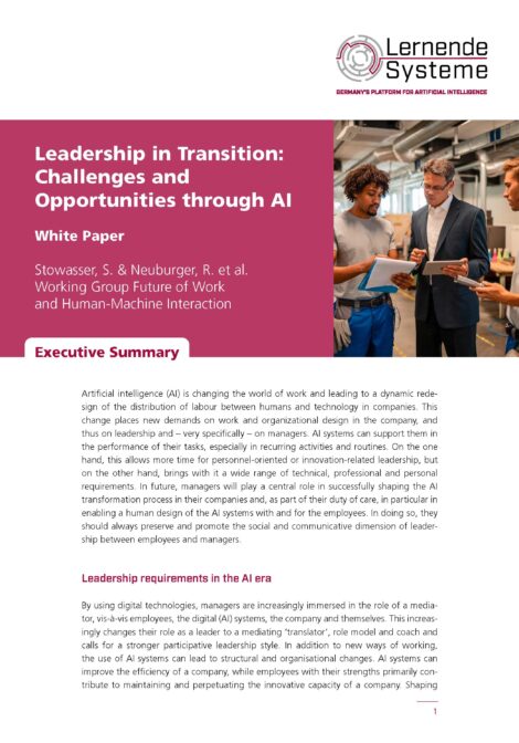 Cover of the publication Leadership in Transition
