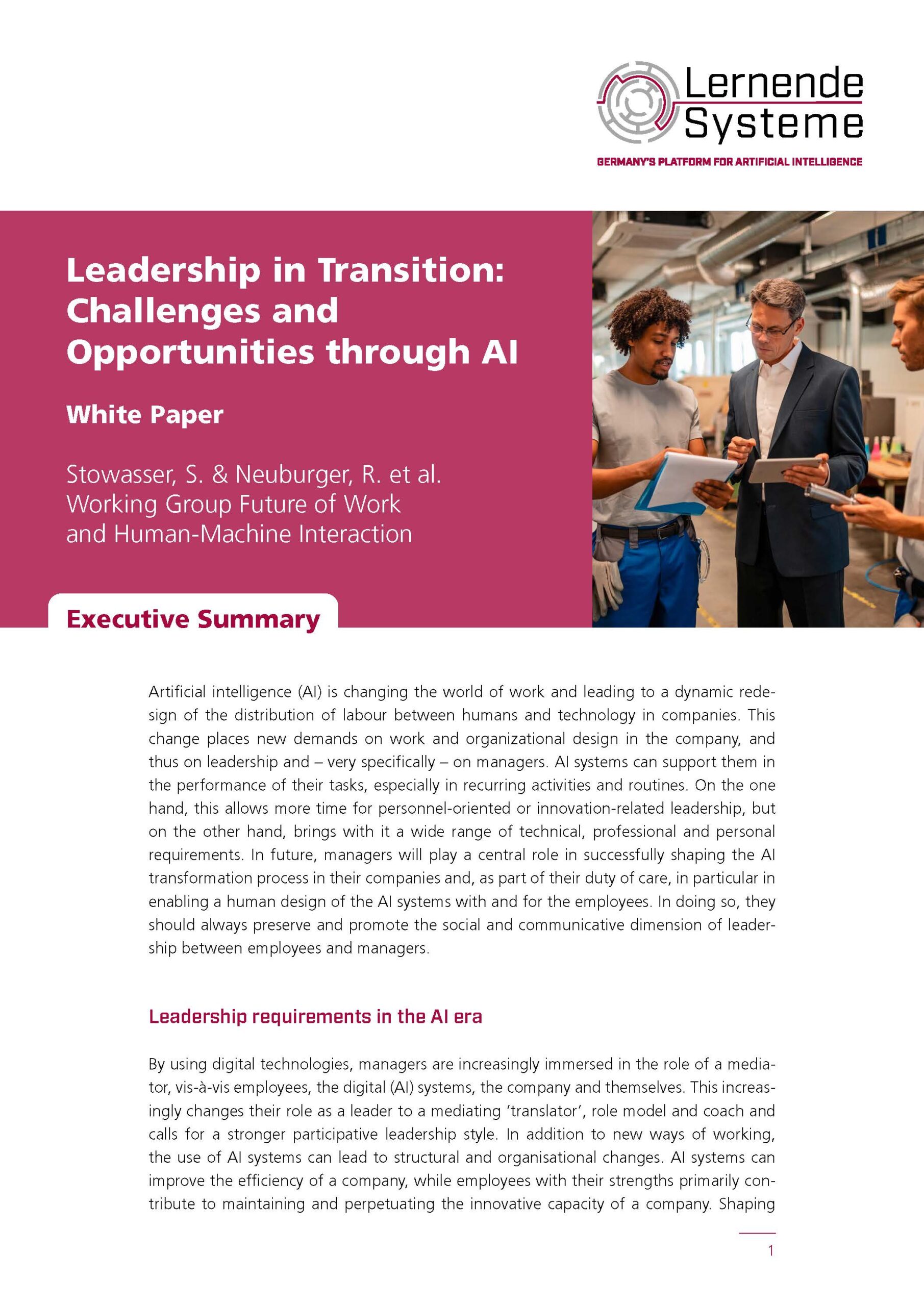 Leadership in Transition: Challenges and Opportunities through AI ...