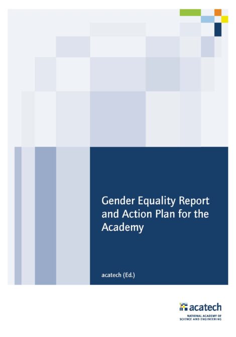 Cover of the publication Gender Equality Report and Action Plan for the Academy