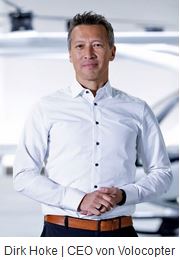 A portrait photo of Dirk Hoke | CEO of Volocopter