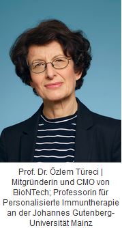 A portrait photo of Prof. Dr. Özlem Türeci | Co-founder and CMO of BioNTech; Professor for Personalised Immunotherapy at the Johannes Gutenberg University Mainz