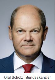 A portrait photo of Federal Chancellor Olaf Scholz