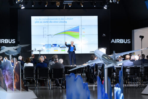 Sabine Klauke, Chief Technical Officer (CTO) at Airbus and acatech Senator, addressed the future of aerospace in her introductory keynote speech.