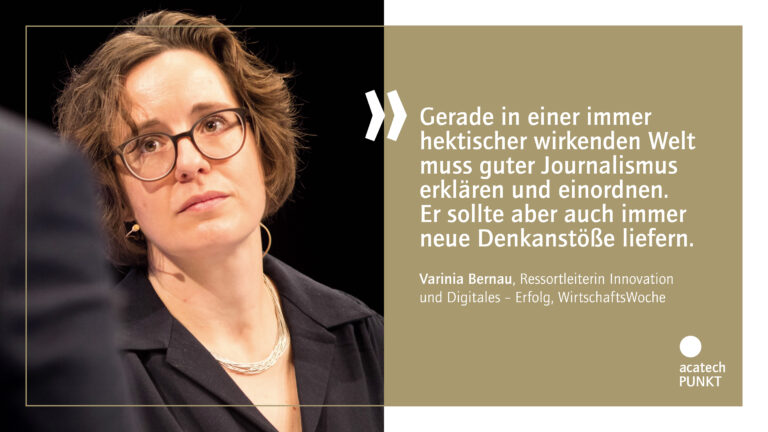 Quotation from and portrait of Varinia Bernau, WirtschaftsWoche